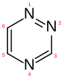 1,2,4-triazină (corect)