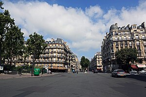 Blick in nordöstliche Richtung auf die Kreuzung mit dem Boulevard Raspail