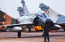 Een IAF-Mirage 2000 tweezits-trainer op oefening; 2004.