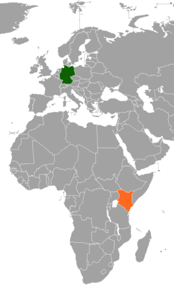 Haritada gösterilen yerlerde Germany ve Kenya