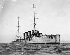 HMS Glasgow in Valparaiso vor der Schlacht bei Coronel