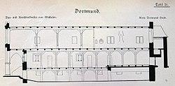 Schnitt durch das Rathaus als einem der Kunstdenkmäler Dortmunds 1894