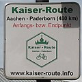 Endmarkierung der Route unterhalb des Paderborner Doms.
