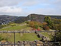 Ruine mit Blick auf alten Steinbruch