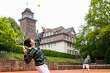 Tennisplatz und Oberhaus Internat Solling