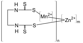 Structuurformule van mancozeb