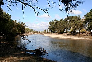 Der Mokelumne River bei Lodi