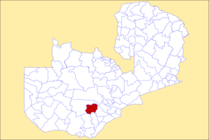 District location in Zambia