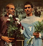 Silber 1952 im Marathonlauf für Reinaldo Gorno (links der Sieger Emil Zátopek aus der CSSR)