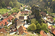 View of the Upper Castle from the Lower Castle site