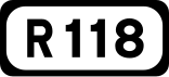 R118 road shield}}