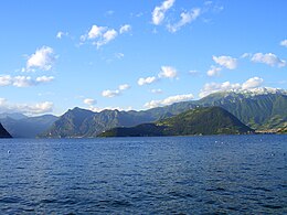 Iseosee und Berge der Umgebung