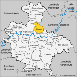 Elhelyezkedése Baden-Württemberg térképén