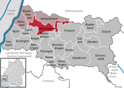 Elhelyezkedése Baden-Württemberg térképén