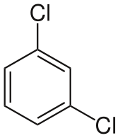 Structuurformule van 1,3-dichloorbenzeen