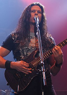 Broderick performing with Megadeth in 2008