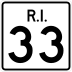 Route 33 marker