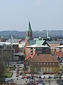 Blick über die Stadt mit Silkeborgs Kirche