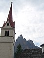 Il campanile della chiesa di Santa Maria Ausiliatrice