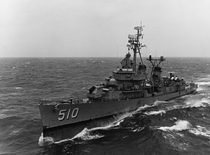 USS Eaton (DD-510) underway at sea in September 1964