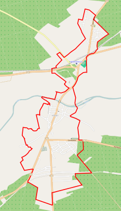 Mapa konturowa Wielenia, u góry nieco na prawo znajduje się punkt z opisem „Wieleń Północny”