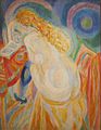 Lesende/Femme nue lisant, 1915