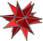 great stellated dodecahedron = icosahedron with 20 (irregular) tetrahedra