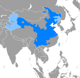 Verspreiding van Mandarijn in China