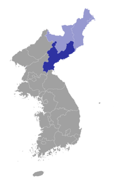 Kwannam (dark blue) in Kwanbuk (light blue)