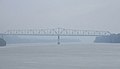 The Matthew E. Welsh Bridge, as seen from the landing in Brandenburg, Kentucky