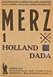 Schwitters Merz 1. - Holland Dada, 1923, printed cover of his first Merz-publication