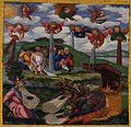 Image 32The Giving of the Seven Bowls of Wrath / The First Six Plagues, Revelation 16:1–16. Matthias Gerung, c. 1531 (from List of mythological objects)