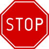 B-20 "stop" (Mandatory stop) (formerly used )