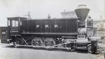 PRR No. 98 with long box tank that extends the length of the boiler