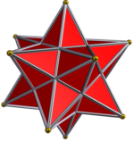 small stellated dodecahedron = dodecahedron with 12 pentagonal pyramides