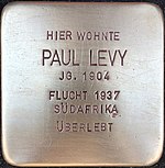 Stolperstein für Paul Levy (Neusser Straße 38)