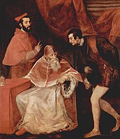 Pope Paul III and His Grandsons, Titian, 1546