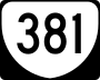 Interstate 381 and State Route 381 marker