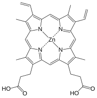 Strukturformel von Zink-Protoporphyrin