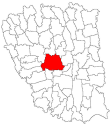 Location in Galați County