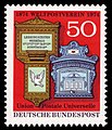 Schweizer und deut­scher Briefkasten, Briefmarken-Jahrgang 1974 der Deutschen Bundespost