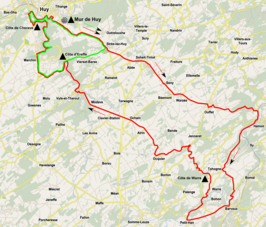 Routekaart van de Waalse Pijl 2018