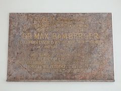 Gedenktafel für Max Bamberger