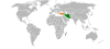 Location map for Iran and Turkey.