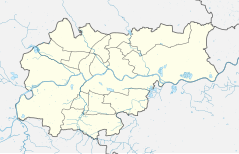 Mapa konturowa Krakowa, blisko centrum na lewo znajduje się punkt z opisem „WKR”, poniżej na prawo znajduje się również punkt z opisem „CRA”