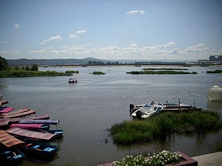 Panoramic view on the river
