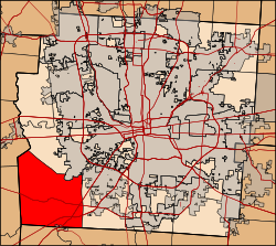 Location of Pleasant Township in Franklin County