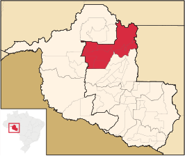 Ligging van de Braziliaanse microregio Ariquemes in Rondônia