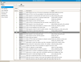 SELinux GUI amministratore in Fedora 8