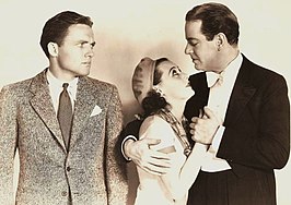 v.l.n.r. Frank Albertson, Sally O'Neil en Alan Dinehart in The Brat